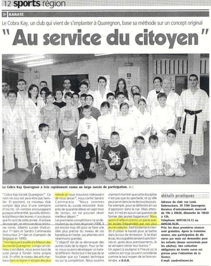Coupure de presse : 1er article