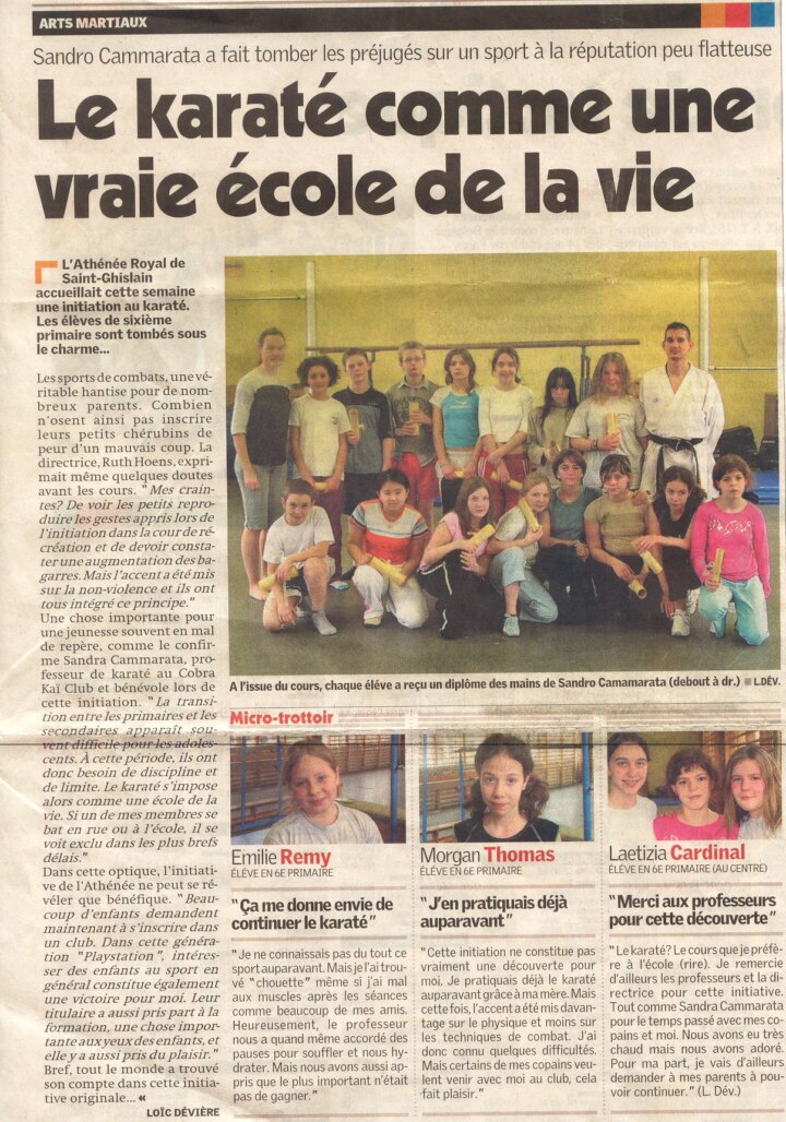 Coupure de presse : La Province — 3 février 2007