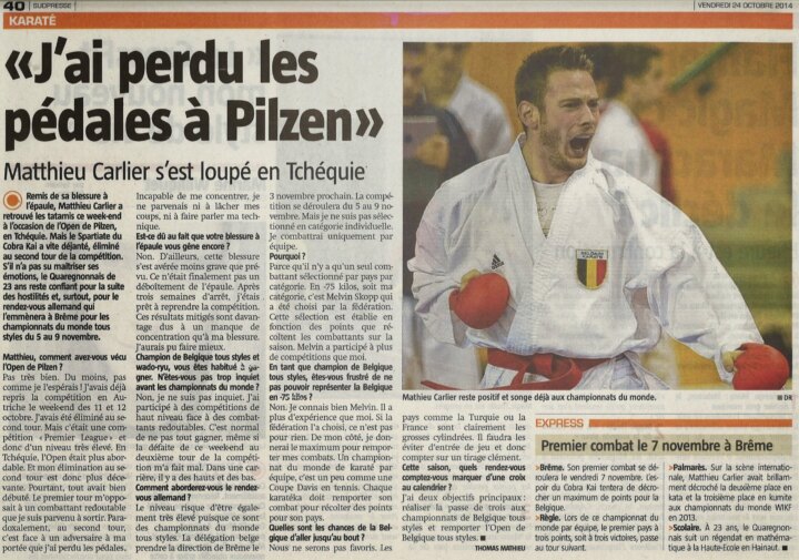 Coupure de presse : Tchequie Matthieu