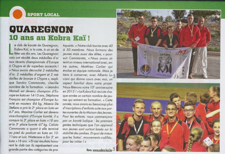 Coupure de presse : 10ans au Cobra Kaï