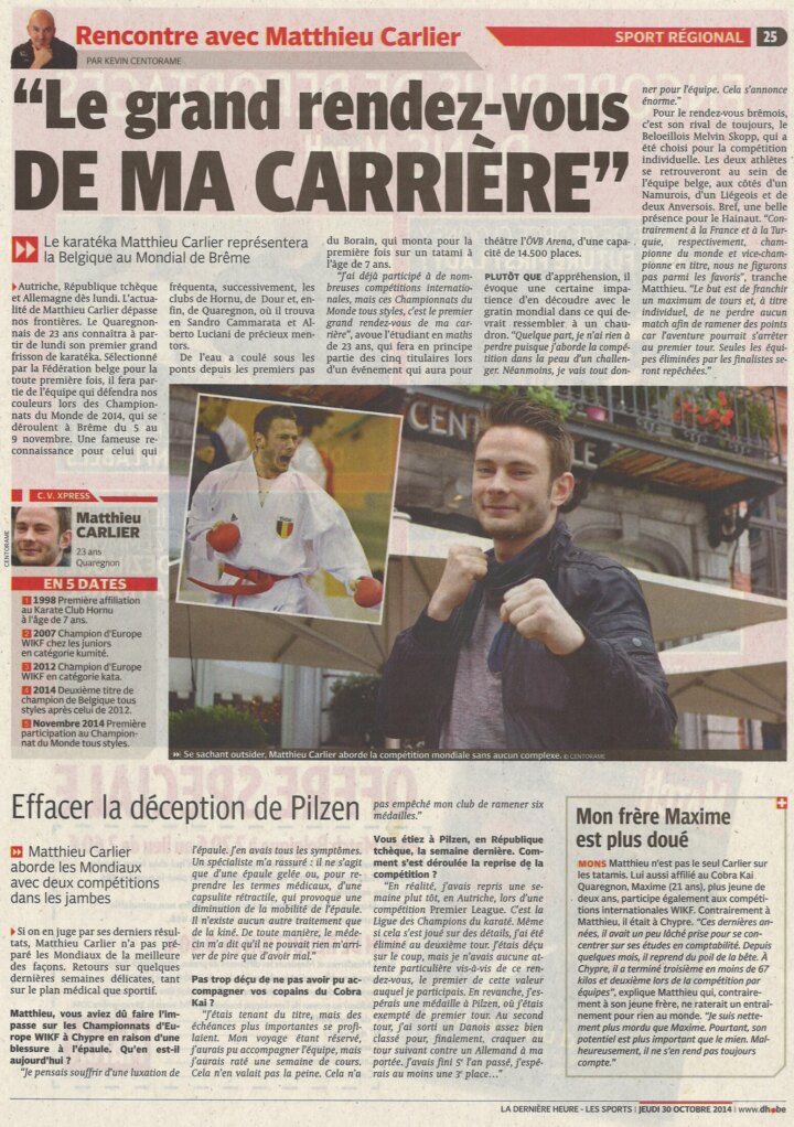 Coupure de presse : Matthieu