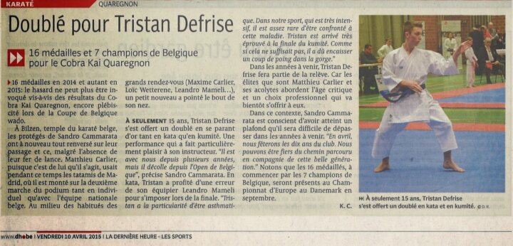 Coupure de presse : Coupe Belgique
