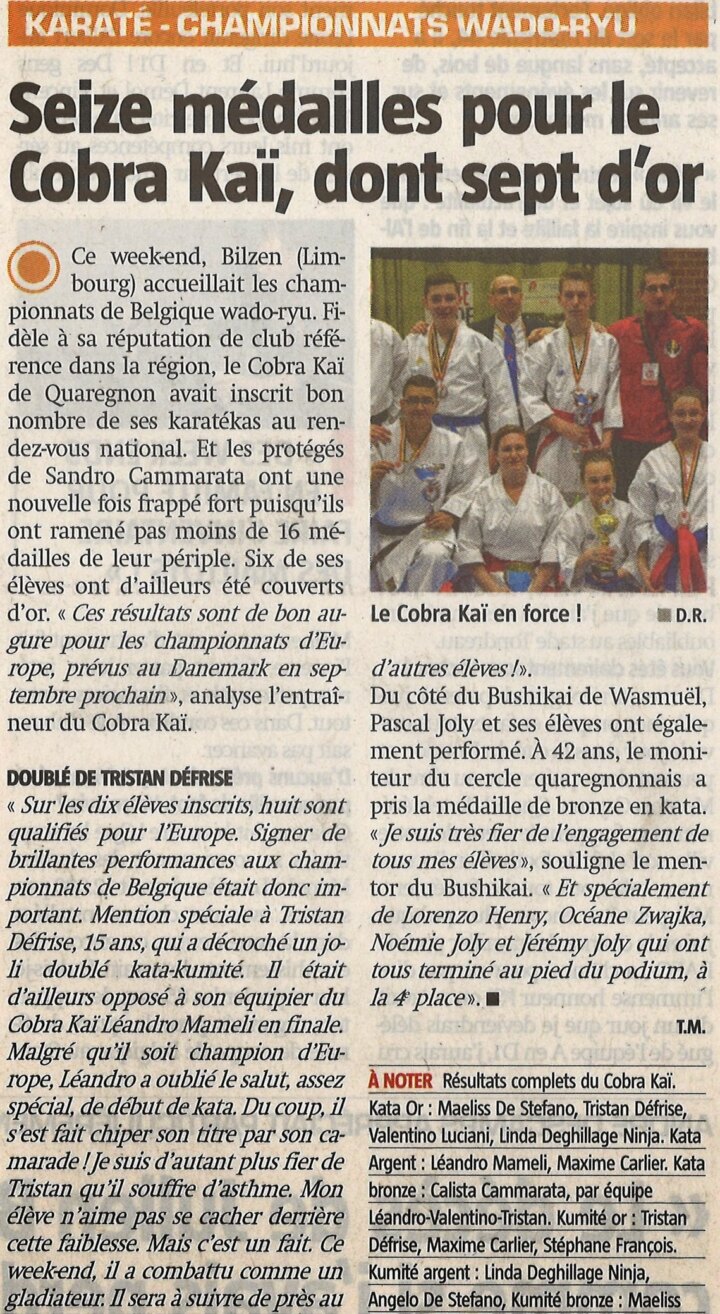 Coupure de presse : La Province — 2015