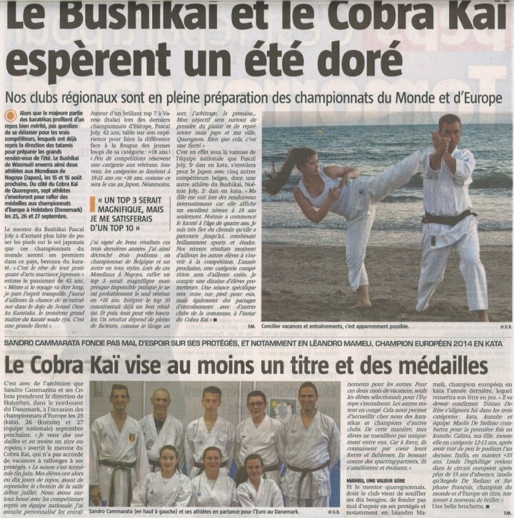 Coupure de presse : La Province — 24 juillet 2015
