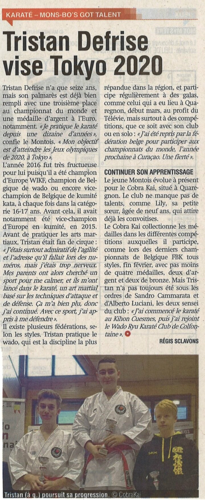 Coupure de presse : Tristan