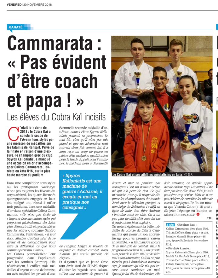 Coupure de presse : Coupe Avenir