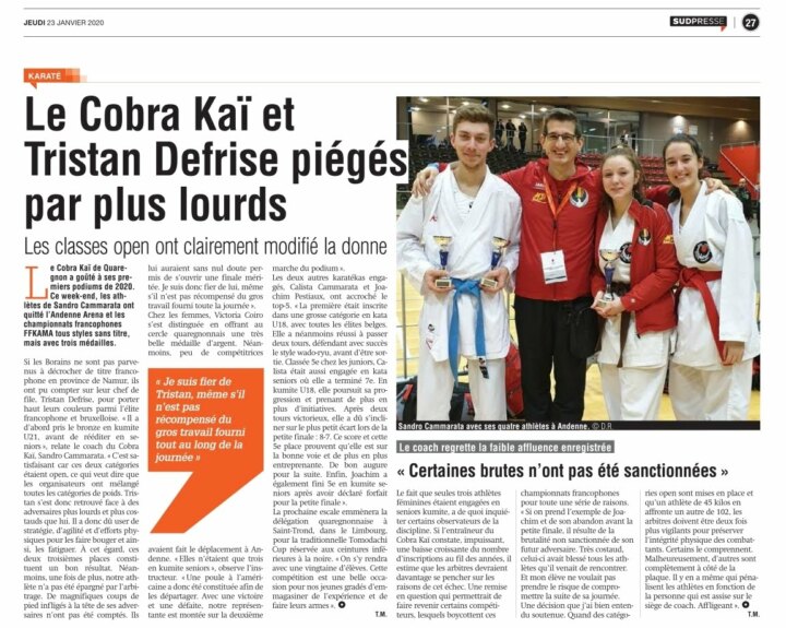 Coupure de presse : FFKAMA