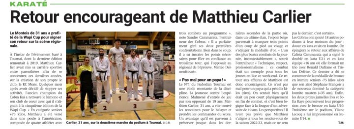 Coupure de presse : Wapi Cup