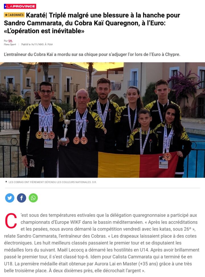 Coupure de presse : WIKF EUROPA CUPK