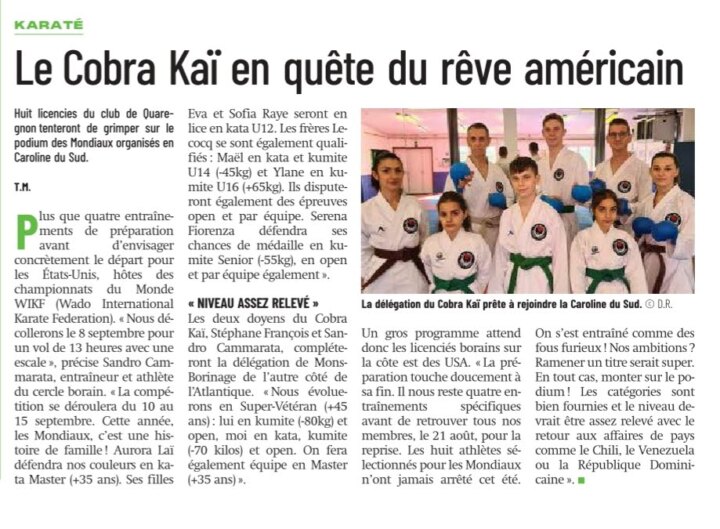 Coupure de presse : WIKF GLOBAL CUK