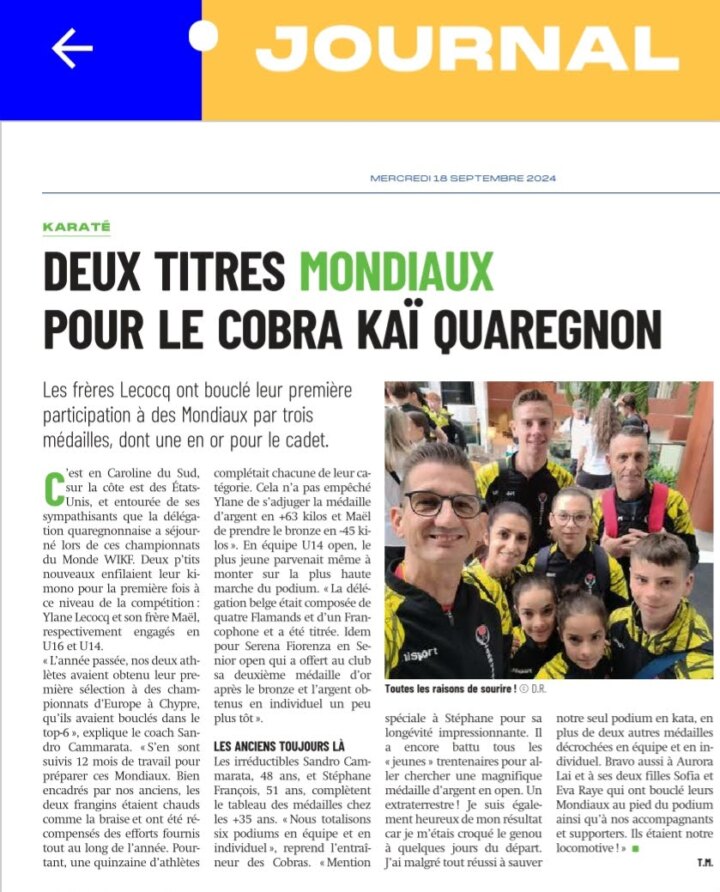 Coupure de presse : WIKF GLOBAL CUK