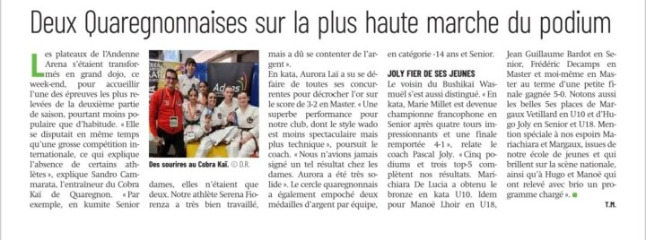 Coupure de presse : FFKAMA