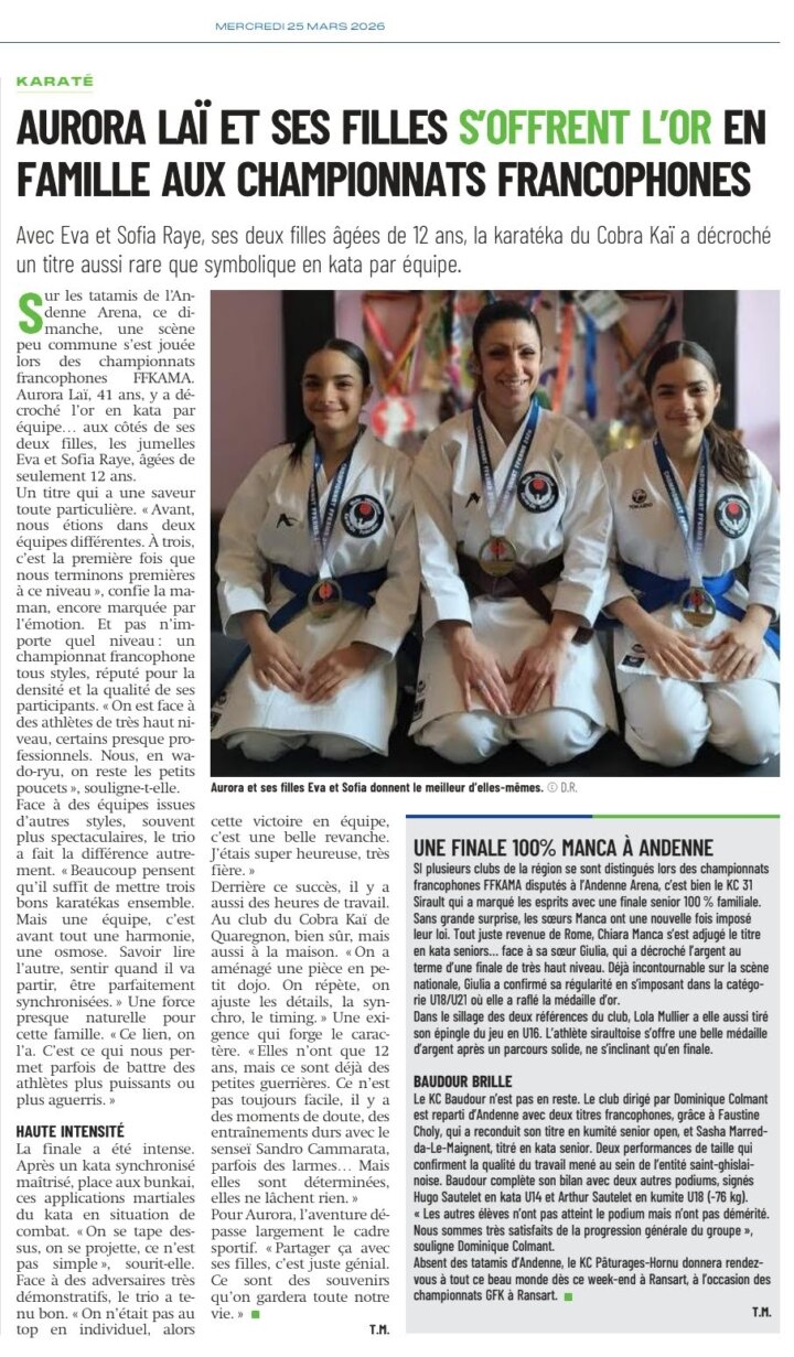 Coupure de presse : FFKAMA